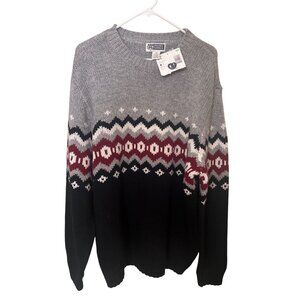 NEW Route‎ 66 Mens  Wool Blend Sweater L Gray Nordic Outdoors Gorpcore